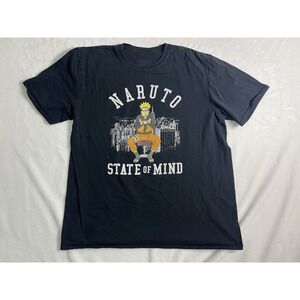 Naruto State of Mind Black Graphic Crew Neck Short Sleeve T-Shirt L